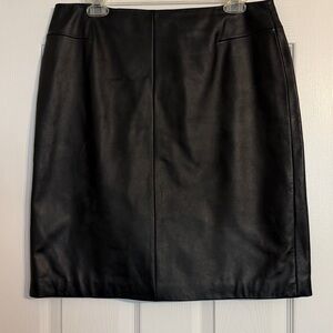 ANDREA VICCARO Vintage Black Leather Skirt